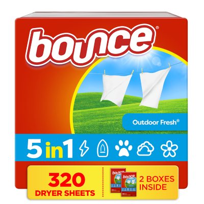 Bounce Fabric Softener Dryer Sheet Outdoor Fresh (2 X 160 Ct.) - Sam's Club