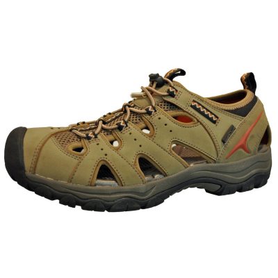 closed toe sandals tan