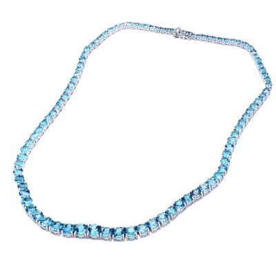 topaz necklace swiss sterling ct silver sam club