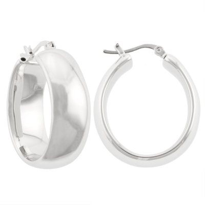 long live the rebels silver hoop earrings