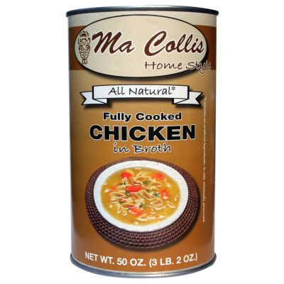 Ma Collis Fully Cooked Chicken in Broth - 50 oz. can