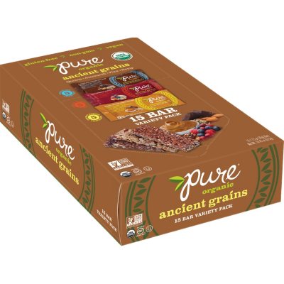 grains ancient pure organic variety bars ct pack