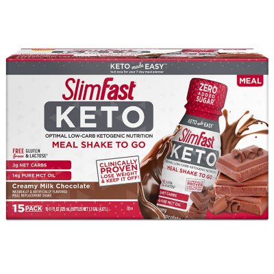 SlimFast Keto Ready-To-Drink Chocolate (15 Pk.) - Sam's Club