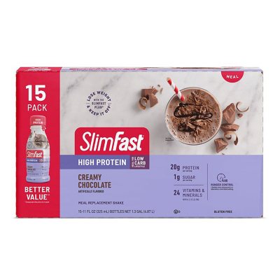 SlimFast Advanced Creamy Chocolate High Protein Ready to Drink Meal ...