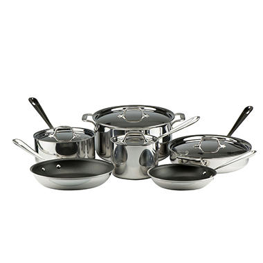 All-Clad Nontick Stainless Steel 10-Piece Cook Set