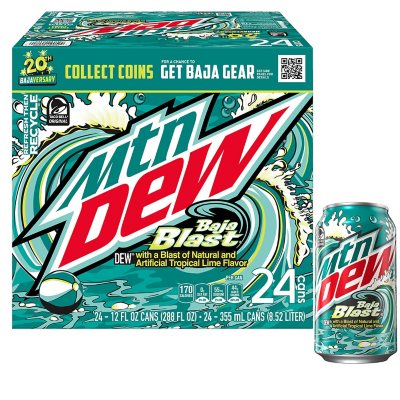 Mountain Dew Baja Blast (12oz / 24pk) - Sam's Club