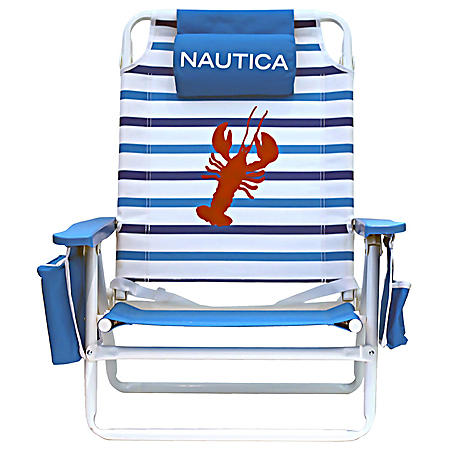 Nautica Beach Chair 2 Pk. (Lobster Stripe) - Sam's Club