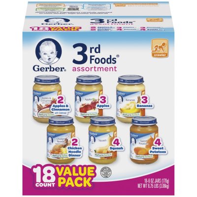 Gerber 3rd Foods Assortment Pack - 18 pk. - 6 oz. - Sam's Club