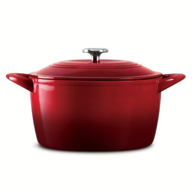 Cast Iron Tramontina Enameled 6.5 Quart Covered Round Dutch Oven Soup