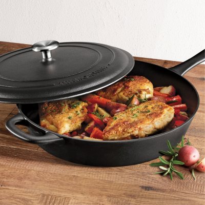 Tramontina 12.5" Covered Cast Iron Skillet - Sam's Club