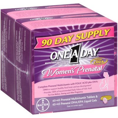 One a Day® Women's Prenatal Multivitamins - 90 day supply - Sam's Club