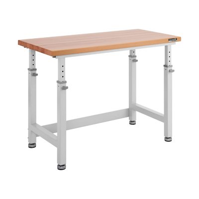 UltraHDÂ® Adjustable Height Heavy-Duty Wood Top Workbench 