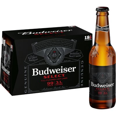 Budweiser Select Beer (12 fl. oz. bottles, 18 pk.) - Sam's Club