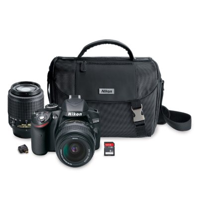 Nikon D3200 24.2 MP HD-SLR Camera Bundle with 18-55mm and 55-200mm ...