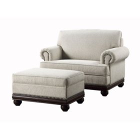 Member S Mark Grayson Oversized Chair And Storage Ottoman Sam S Club