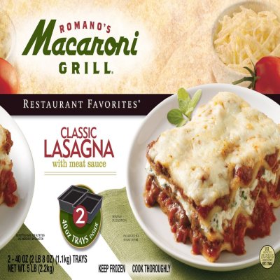 Romano's Macaroni Grill Lasagna; 2 - 40oz. Trays - Sam's Club