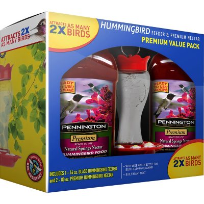 pennington glass hummingbird feeder 16 oz nectar capacity