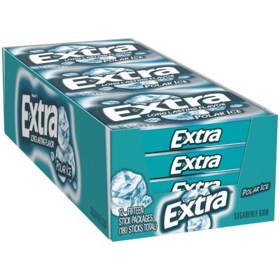 Extra Polar Ice Sugar-Free Gum (15 ct. 12 pks.) - Sam's Club