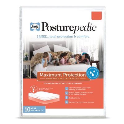 Sealy Posturepedic Maximum Waterproof Bed Bug and Allergy-Proof ...