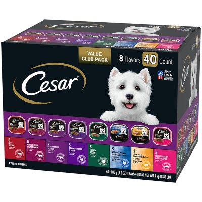 Cesar Canine Cuisine Wet Dog Food, 8 Flavor Variety Pack Classic Loaf