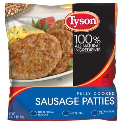 Tyson Fully Cooked Pork Sausage Patties (4 lb.) - Sam's Club