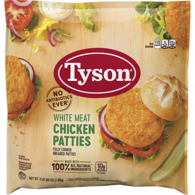 Tyson Breaded Chicken Breast Patties (5 lb.) - Sam's Club