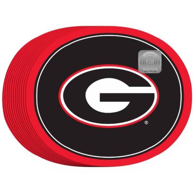 NCAA University of Georgia Bulldogs Paper Platters (10