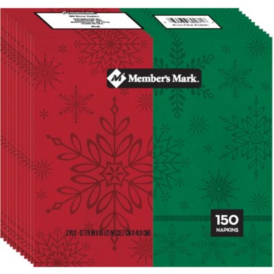 napkins mark snowflake ct dinner member holiday club stars sam sams samsclub