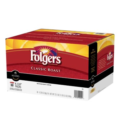 Folgers Classic Roast Coffee, Medium Roast (80 K-cups) - Sam's Club