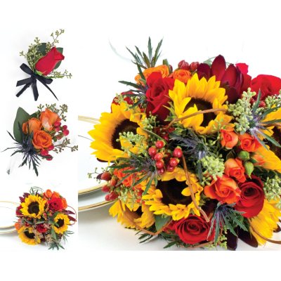 Wedding Collection Fall Sunflower (17 pieces) - Sam's Club