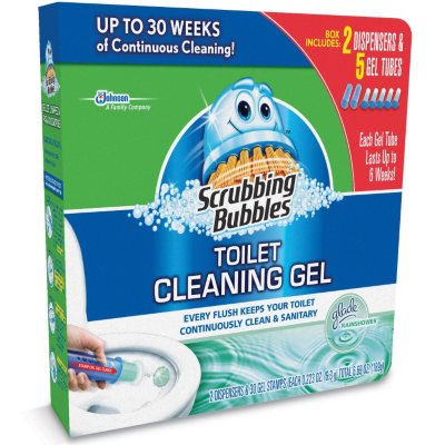 scrubbing bubbles toilet gel rainshower 2 dispensers 30 gel discs