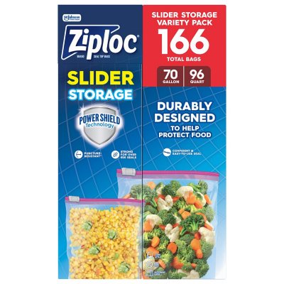 ziploc bags variety pack slider quart gallon storage ct count samsclub