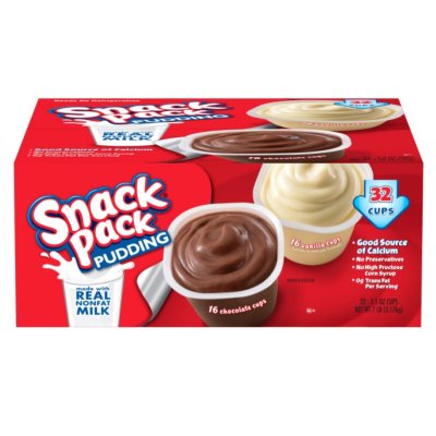 Snack Pack Pudding - Chocolate/Vanilla - 32 ct. - Sam's Club