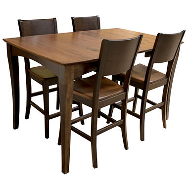 AmeriHome USA Amish Made 5-Piece Counter-Height Dining Set