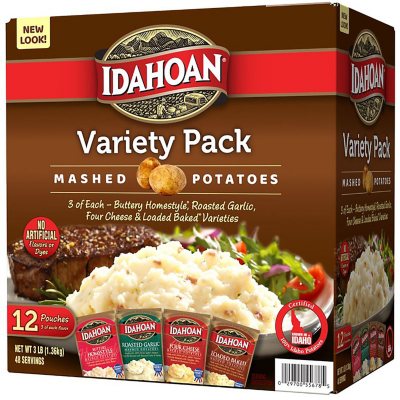 Idahoan Real Premium Mashed Potatoes Variety Pack (4 oz., 12 pk.) - Sam ...