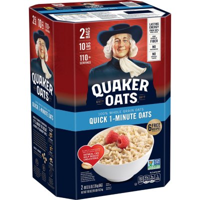 Quaker Quick 1-Minute Oats (5 lb., 2 ct.) - Sam's Club