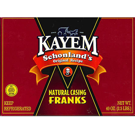 Kayem Natural Casing Franks (2.5 lb.) - Sam's Club