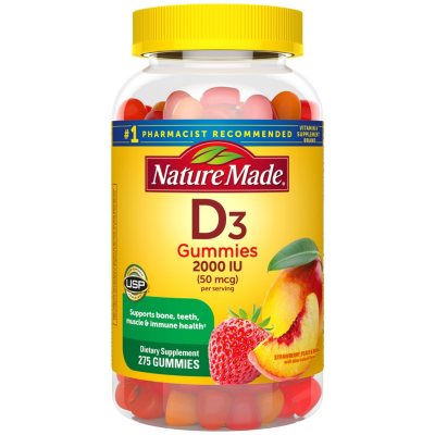 Nature Made Vitamin D3 50 mcg Gummies (275 ct.) - Sam's Club