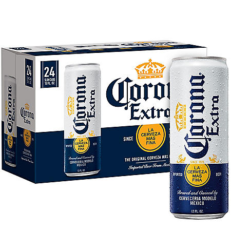Corona Extra Mexican Lager Beer (12 fl. oz. can, 24 pk.) - Sam's Club
