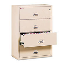 FireKing - Lateral File Cabinet, 4-Drawer, Letter/Legal, 37-