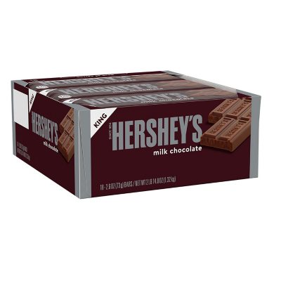 HERSHEY'S Milk Chocolate King Size Bar (2.6 oz., 18 ct.) - Sam's Club