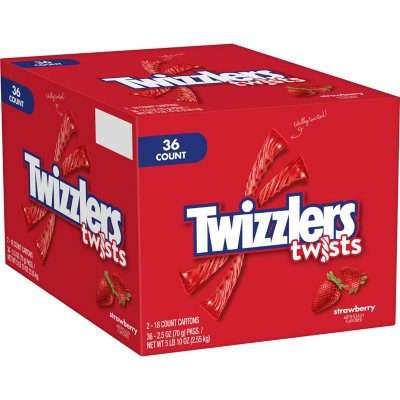 Twizzlers Strawberry Twists Candy (2.5 oz., 36 ct.) - Sam's Club