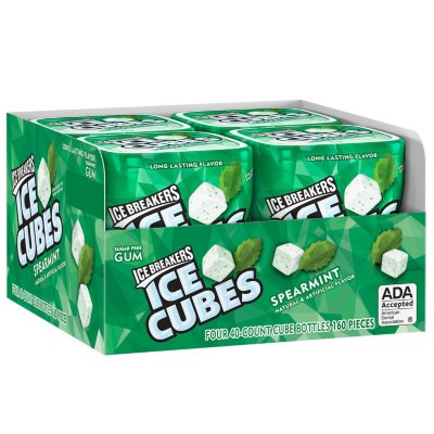 Ice Breakers Ice Cubes Sugar Free Gum, Spearmint (40 ct., 4 pks.) - Sam ...