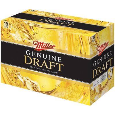 Miller Genuine Draft Beer (12 fl. oz. bottle, 18 pk.) - Sam's Club