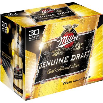 Miller Genuine Draft Beer (12 fl. oz. can, 30 pk.) - Sam's Club