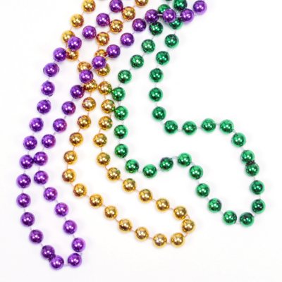 Large Mardi Gras Beads - 12mm - 48