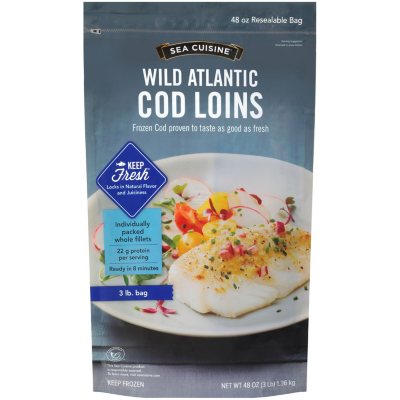 Sea Cuisine Wild Atlantic Cod Loins (48 oz.) - Sam's Club