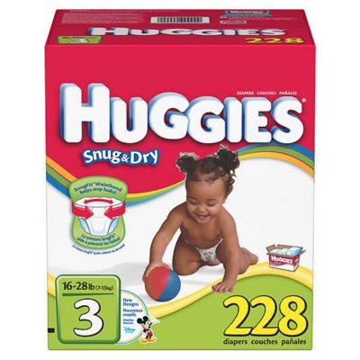 Huggies Snug 'n Dry Diapers, Size 3 (16-28 Lbs.), 228 Ct. - Sam's Club