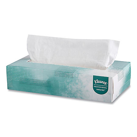 Kleenex Naturals Facial Tissue Flat Box, 2-Ply (125 sheets per box, 48 ...