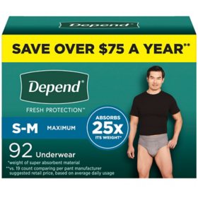Depend Fit-Flex Underwear for Men (Choose Your Size) - Sam's Club